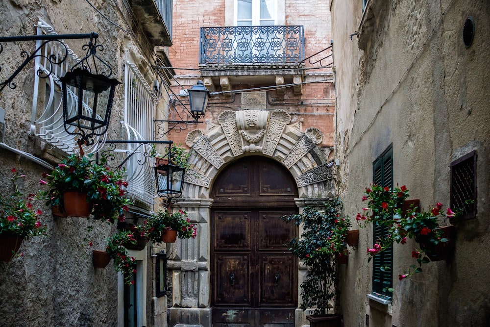 antique stone doorway in Calabria Tropea