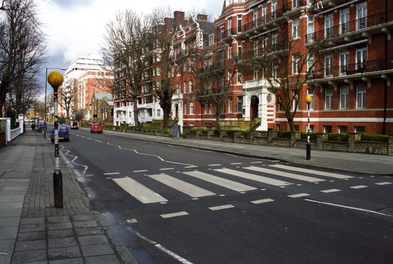 Abbey Road the famous icon zebra crosswalk