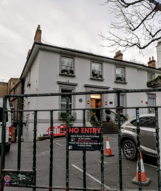 gates to Abbey Road in London studio