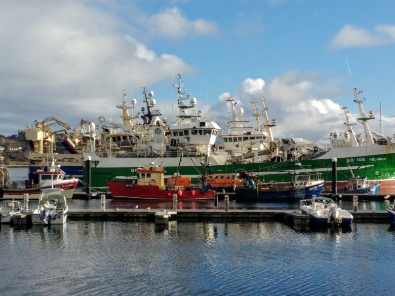 Killybegs harbour and the huge fishing boats