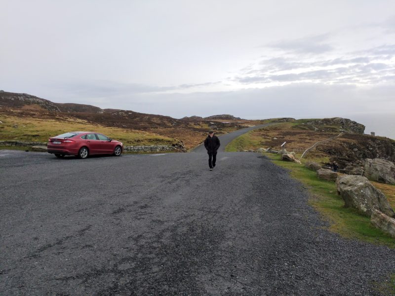 Car park at viewpoint in slieve League