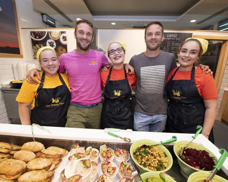 The vegan Happy Pear food and team at Dublin Airport