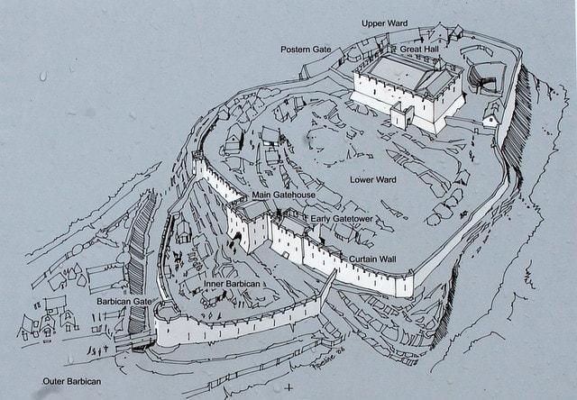 Map of the Castle of Dunamase from old records