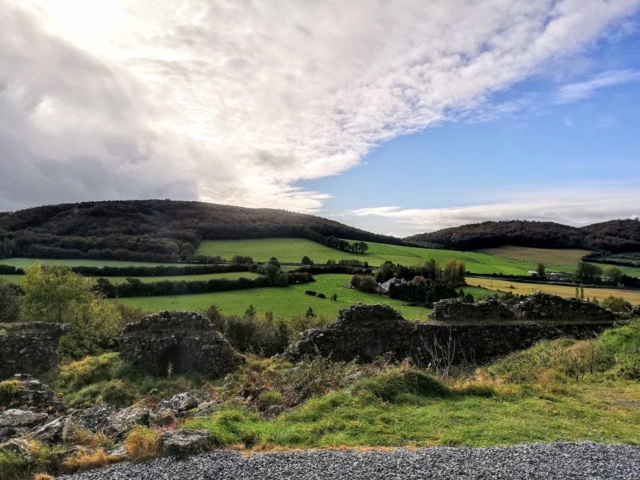 View of Laois from the Rock of Dunamase when you move to Ireland