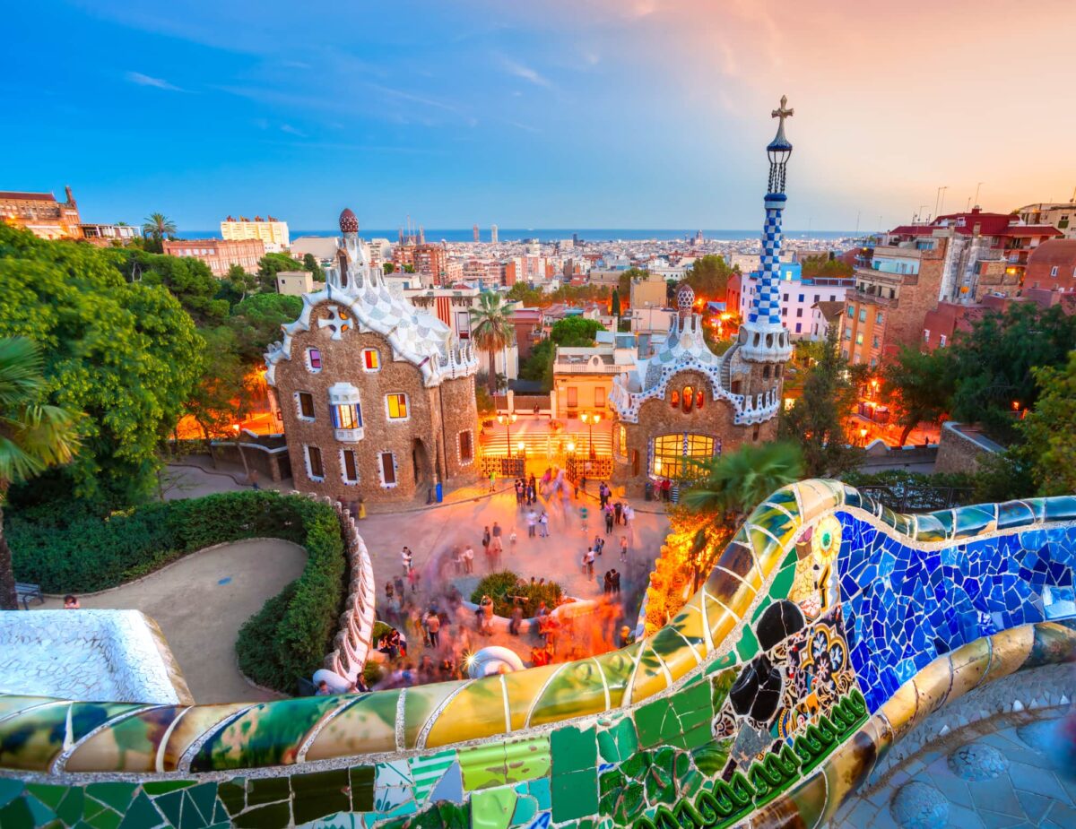 Park Guell in Barcelona, Spain.