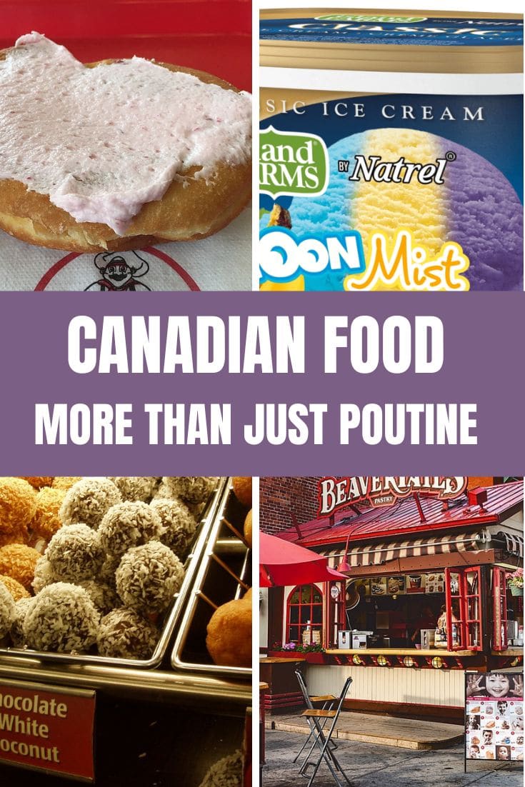 A collage showcasing a variety of Canadian food, emphasizing diversity beyond poutine.