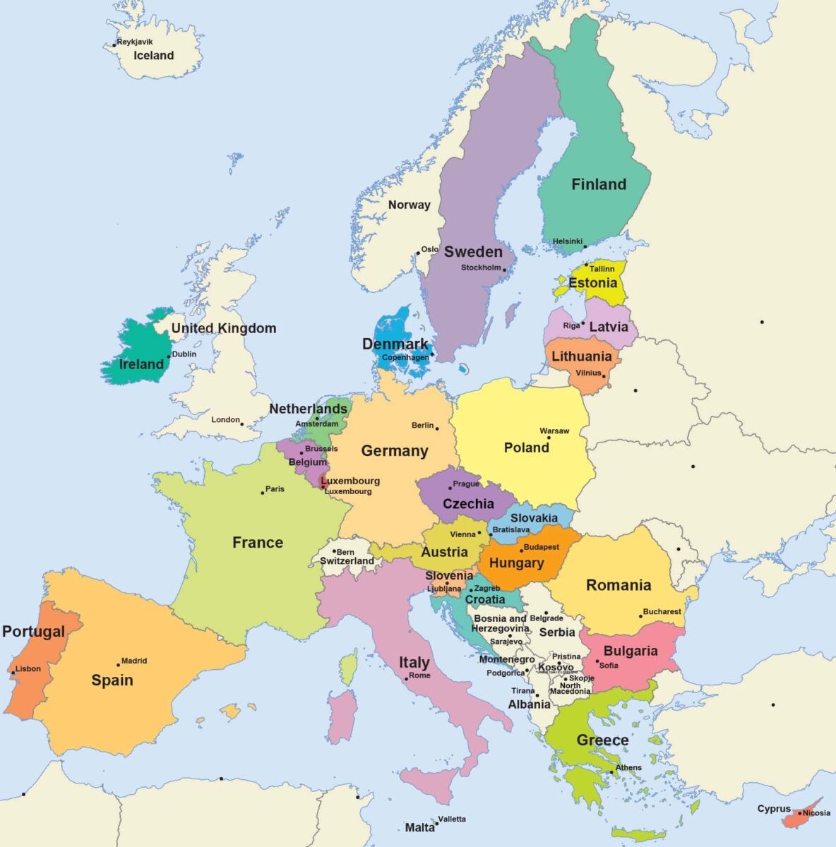Getting an EU passport by descent map of all EU countries