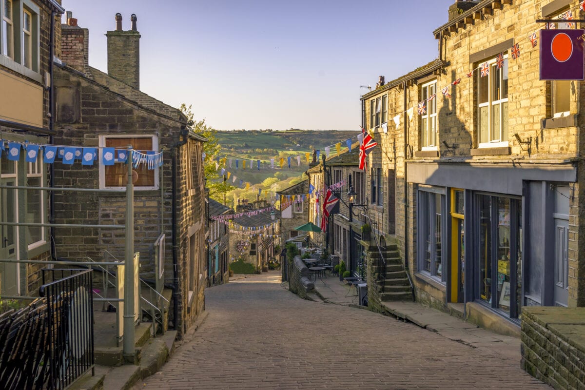 Bronte Country - A view of Haworth Village where the Bronte Sisters were born and raised