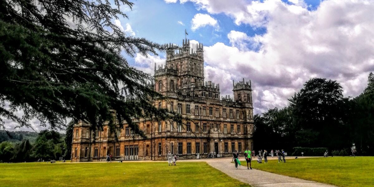 Highclere castle as it is now in years past it used to be an English Manor house