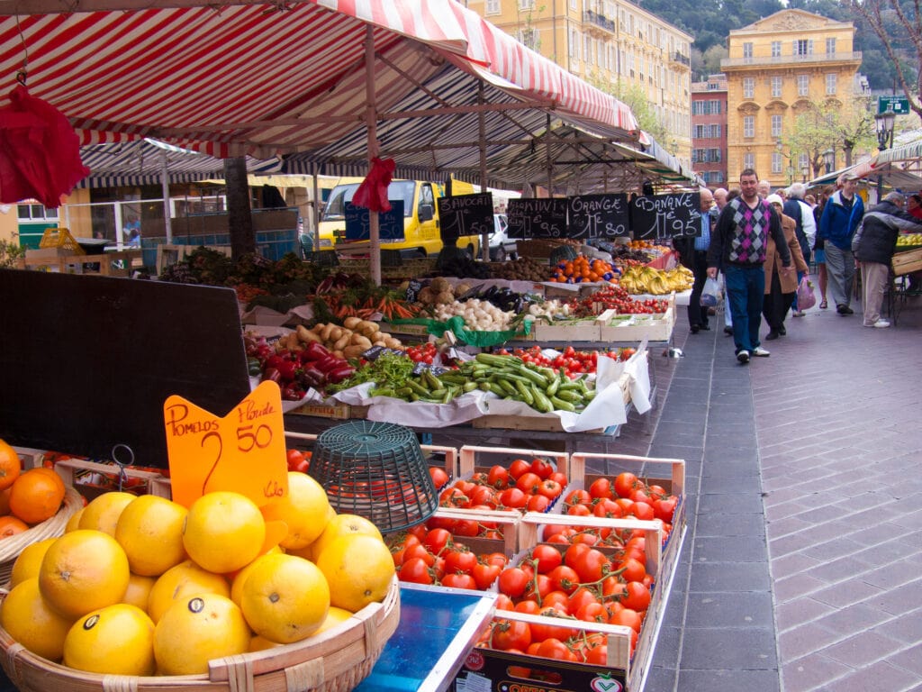 french farmers market food in Brittany