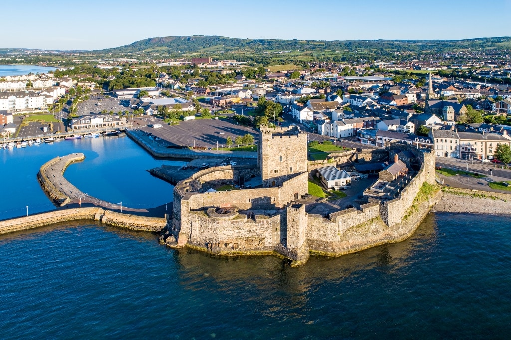 Medieval castle in Carrickfergus near Belfast