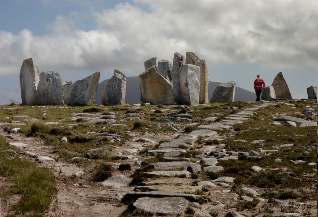 There are many ancient stone circles like this one in the Republic of Ireland. This one is in the North West.