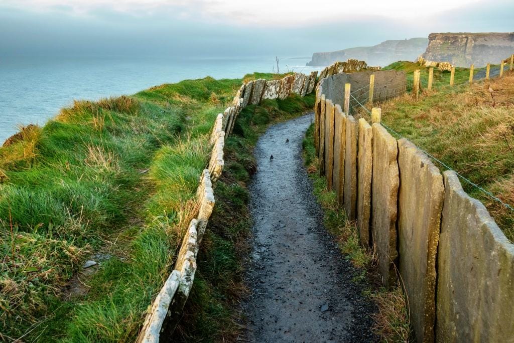 Hiking Trail at Cliffs of Moher in Ireland
