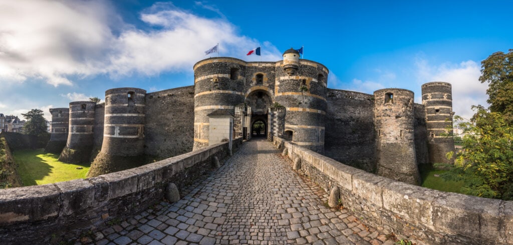 Entrance gate of the Angers castle, France
