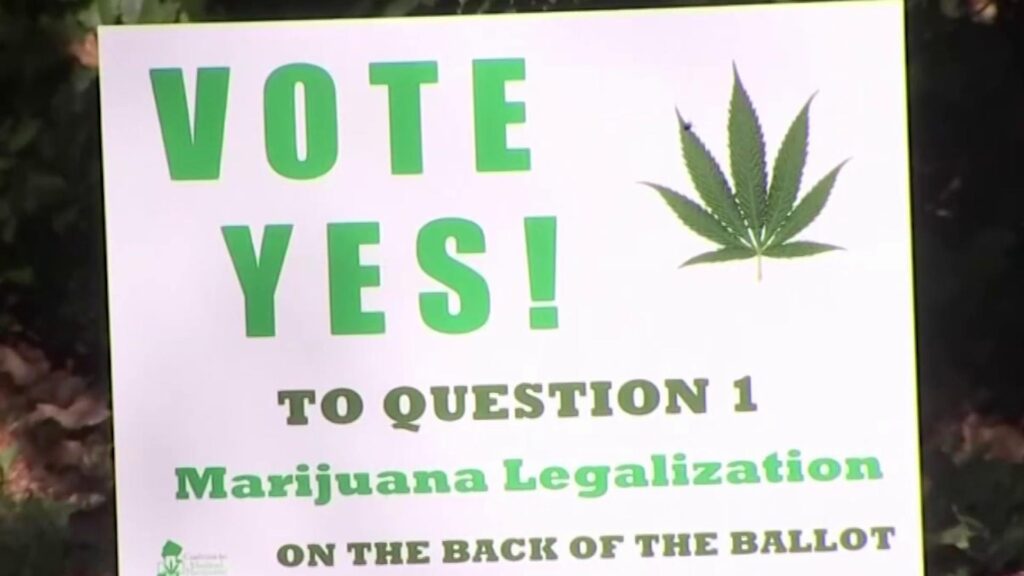 Vote yes to legalize Marijuana in Canada Sign - coffee shops in Amsterdam