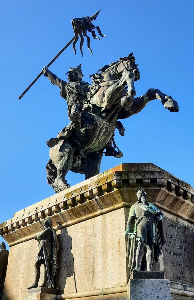 William the Conqueror statue in Falaise France