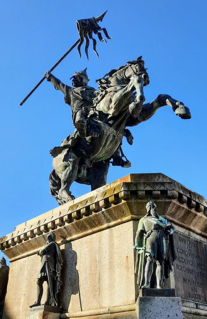 William the Conqueror statue in Falaise France Most Beautiful Towns and Villages in Normandy