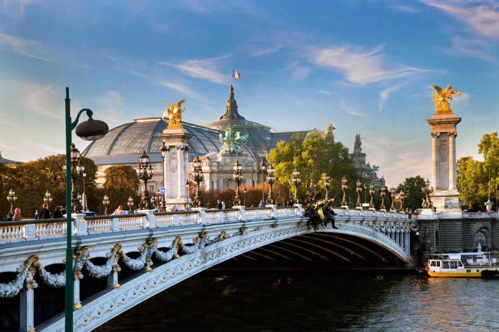 The Grand Palais, Paris, France and the Alexandre Bridge.