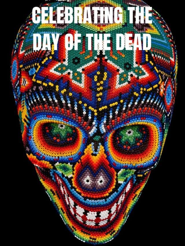 Calaveras and dia de los Muertos skulls (Day of the Dead) story