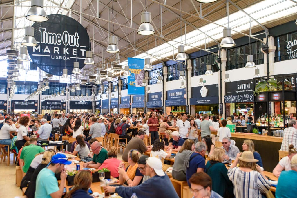 Time Out Market, a food hall in Lisbon, Portugal