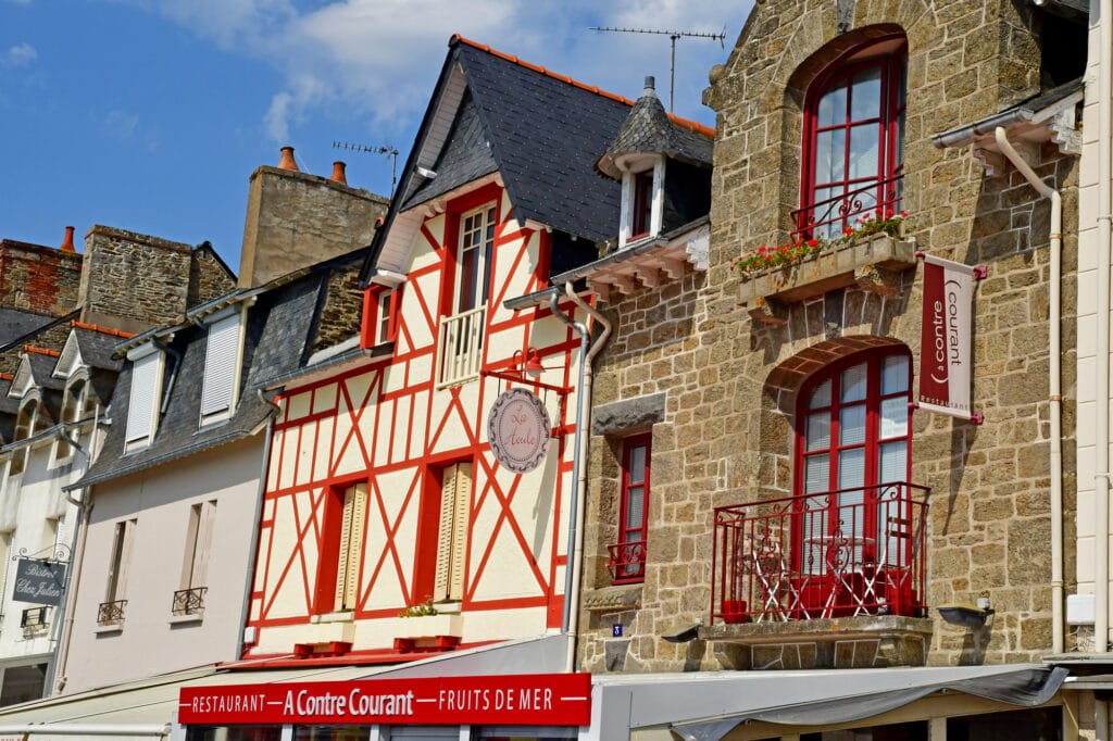 Cancale; France - july 25 2019 : the picturesque city in summer