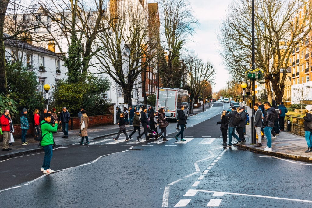 Abbey Road in London the Beatles crosswalk
