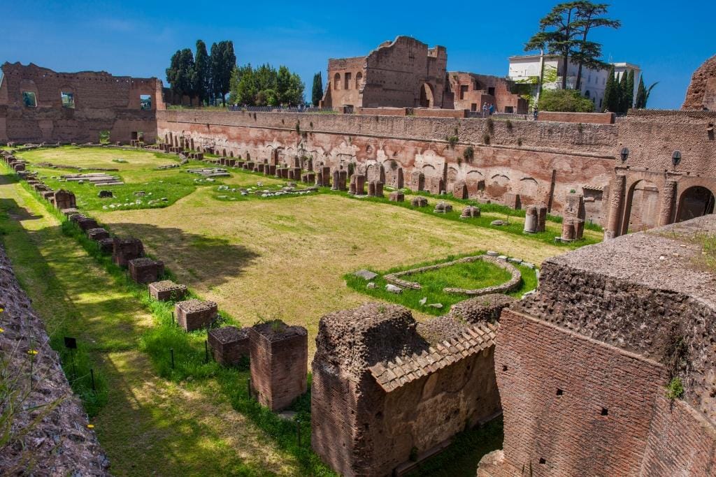 The Stadium of Domitian on the Palatine Hill in Rome