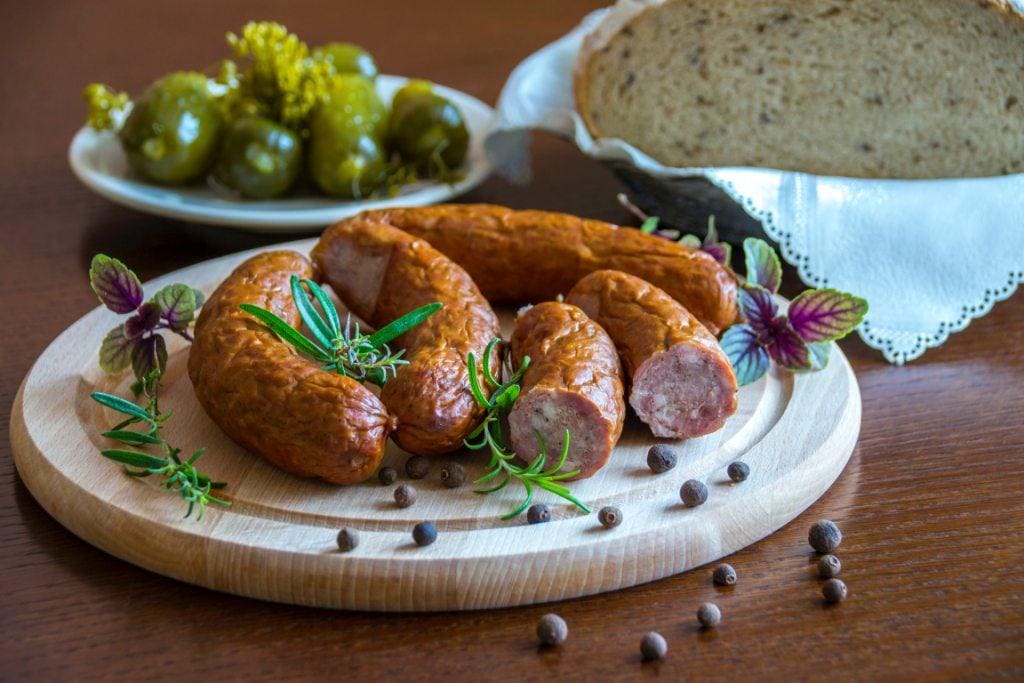 From left to right: Swedish Potato Sausage, Boudin Blanc Mild