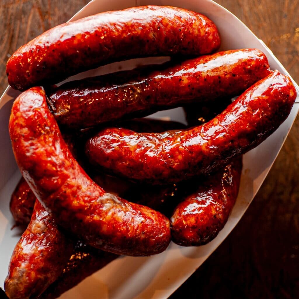 From left to right: Swedish Potato Sausage, Boudin Blanc Mild