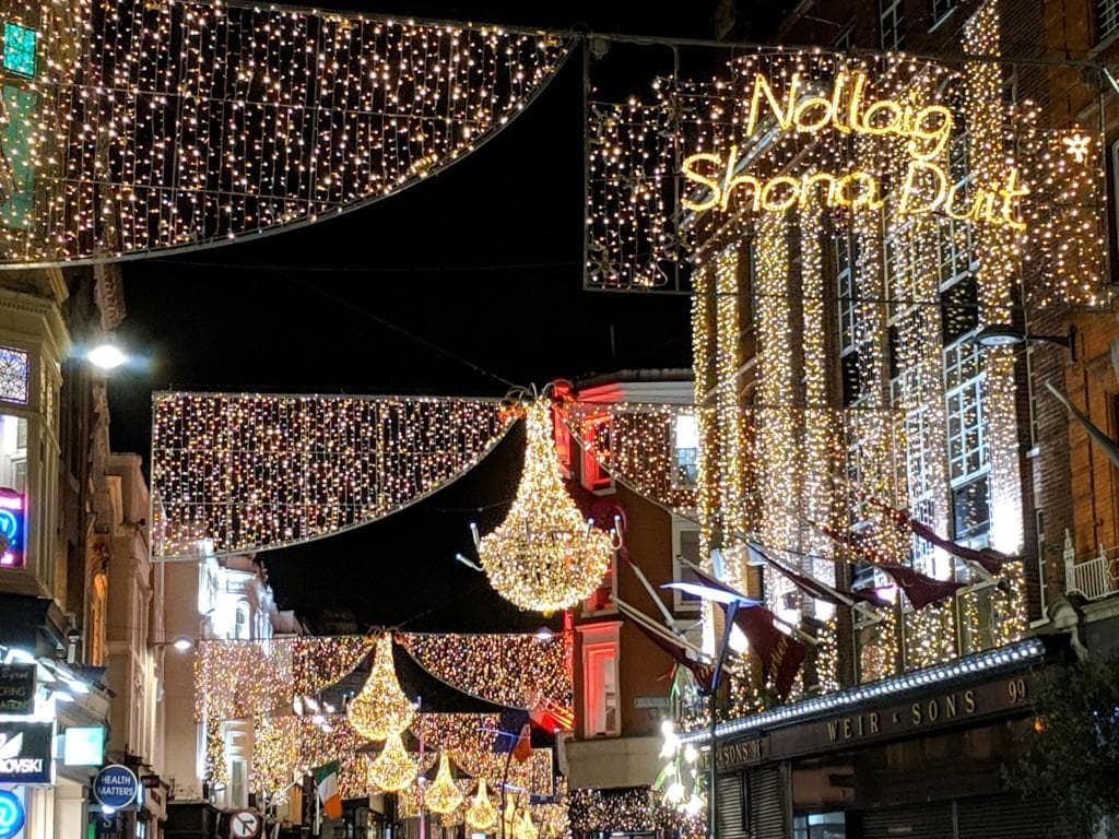 The Dublin LIghts at Christmas time