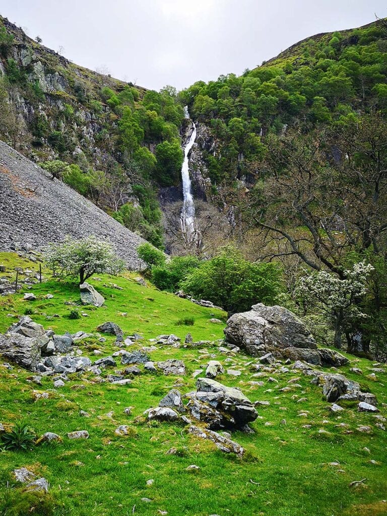 A beautiful waterfall in Aber Wales hidden gems in Europe
