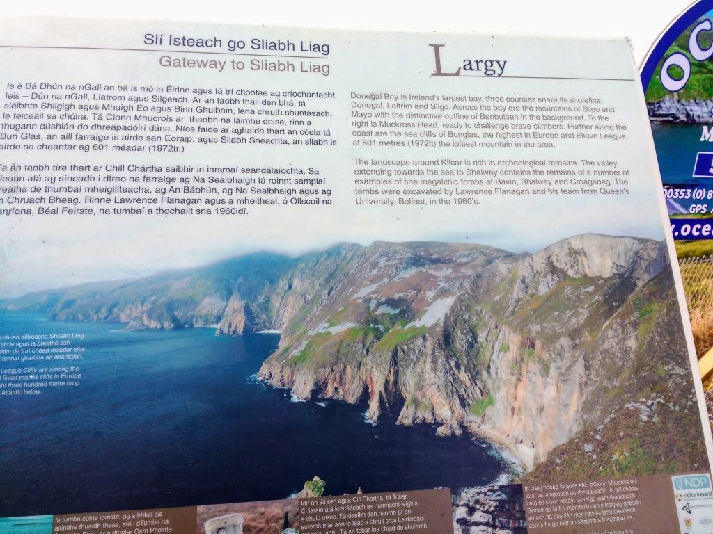 Signpost for Largy Point viewing area where you will find the secret waterfall in Donegal