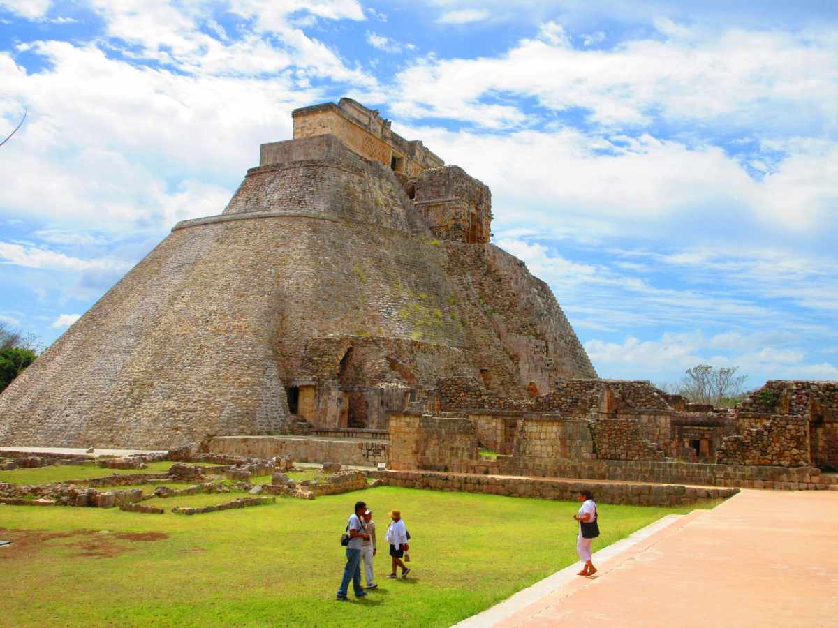 The massive Temple of the Magician pyramid