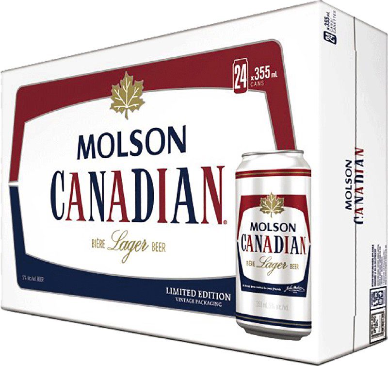 A 2/4 case of Molson Canadian beer