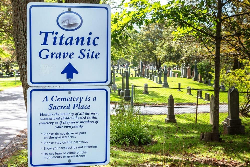 Titanic Cemetery. Place in the city of Halifax in Canada where the victims of the shipwreck were buried