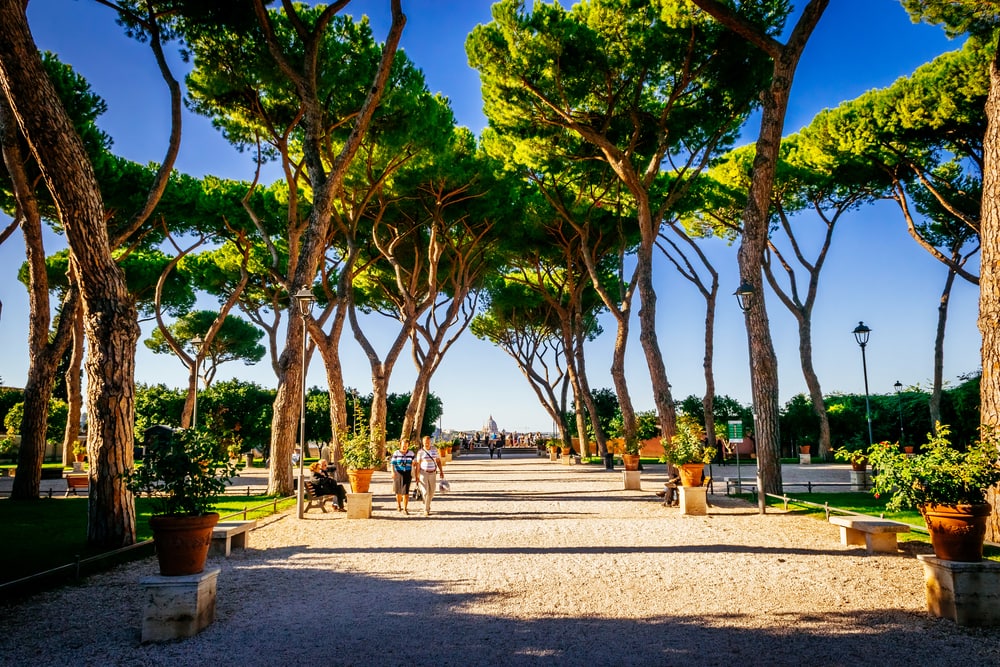 Orange garden, Giardino degli Aranci, in Rome, Italy