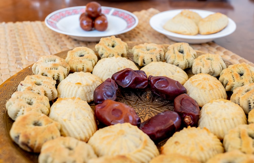 Arabian eid sweets ,mamoul ,kahk, islamic celebration