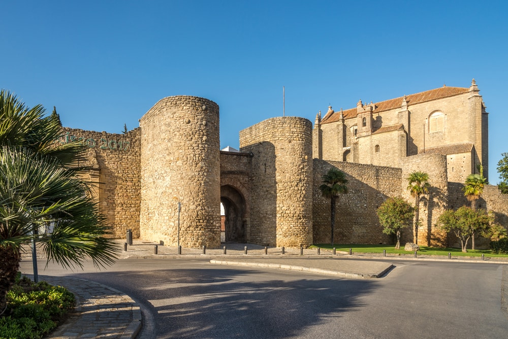 View at the City Wall of Ronda in Spain