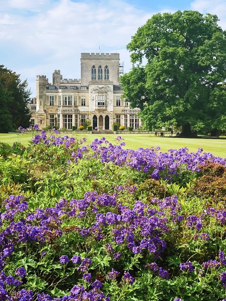 Ashridge House and gardens in summer, 