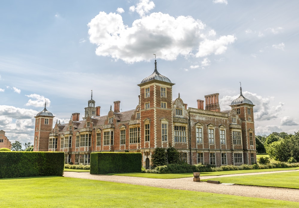 Large manor house Blickling Hall in the village of Blickling north of Aylsham in the county of Norfolk, England, United Kingdom