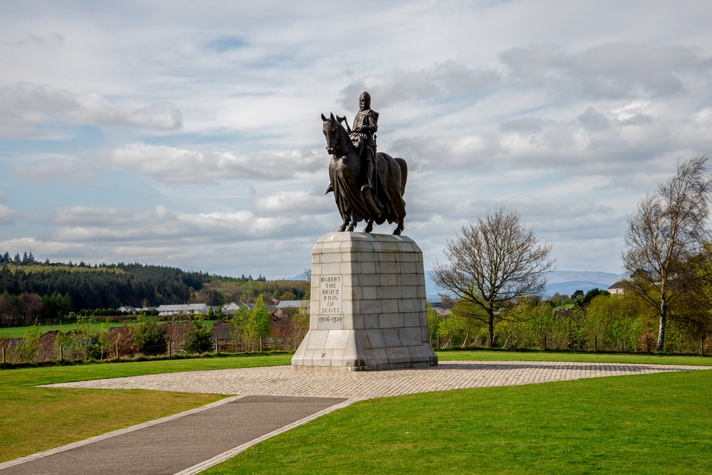 Statue of Robert the Bruce at the Bannockburn battlefield, Scotland