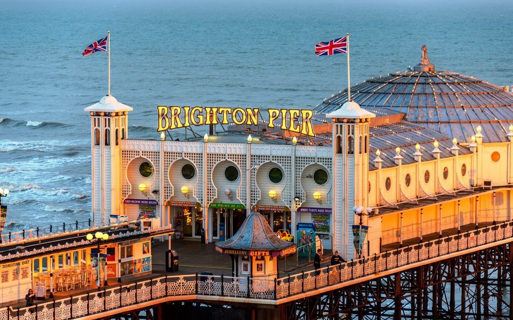 The Brighton Pier at sunset