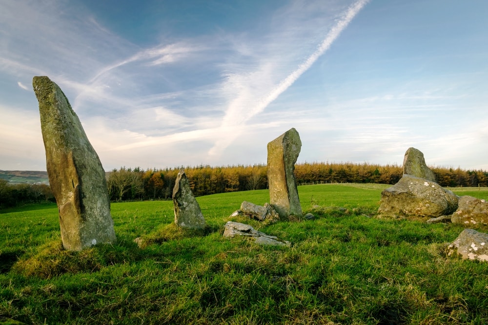 Bocan Stone Circle, an ancient ring of stones found in Donegal on the Inishowen peninsula.