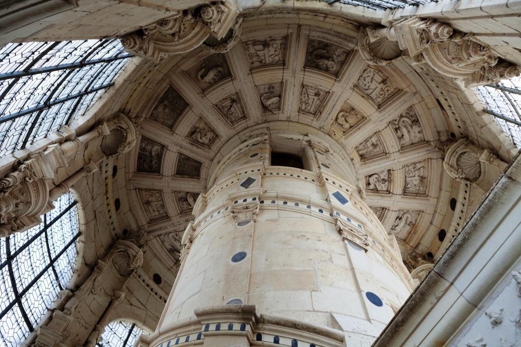 Ceiling of the staircase from castle of Chambord , France