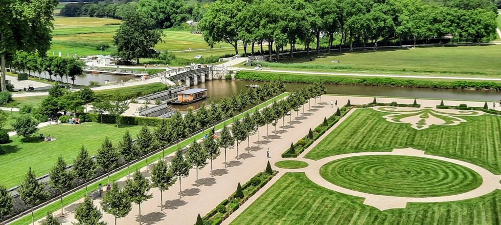 view of the Chambord Gardens from the Castle