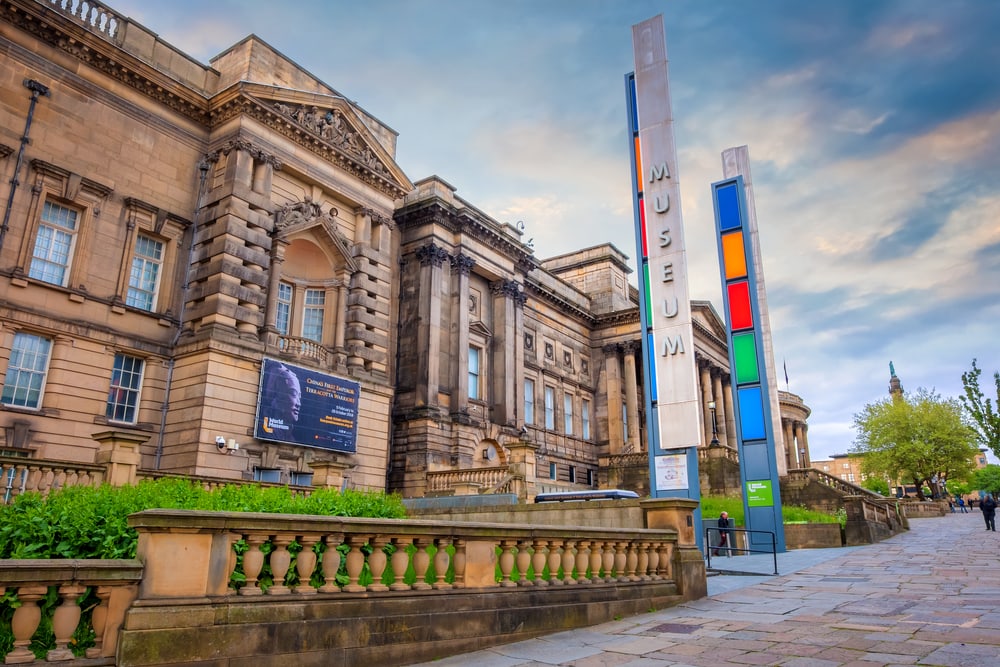 Liverpool, UK - May 16 2018: World Museum Liverpool houses extensive collections of archaeology, natural and physical sciences, included the Natural History Centre and a planetarium
