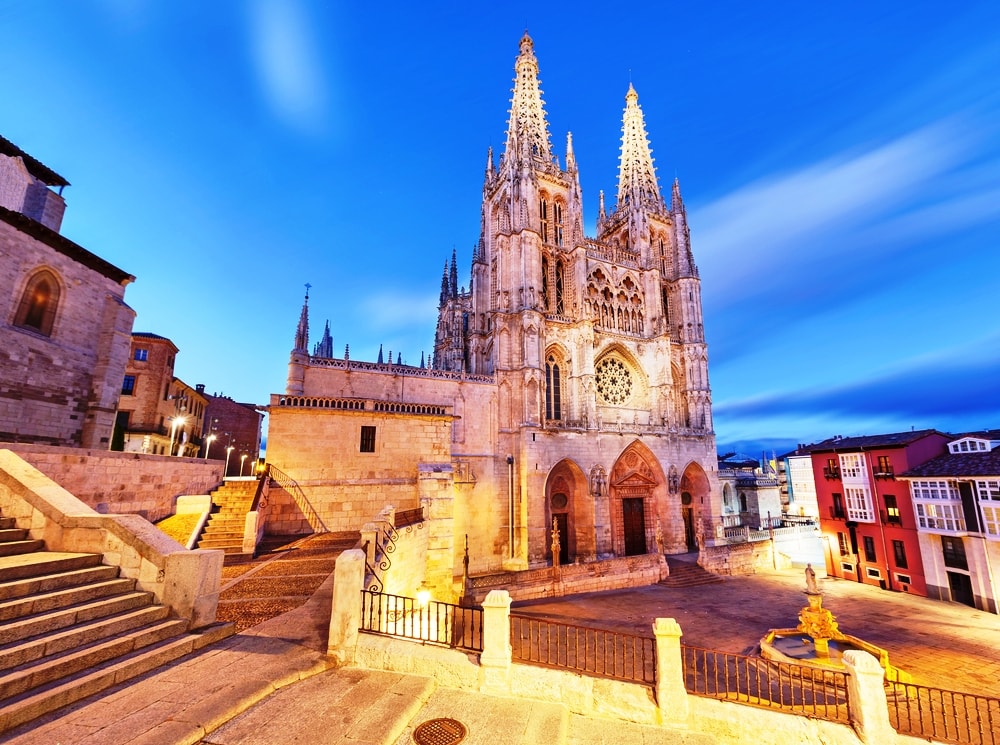 Burgos Cathedral in the evening light