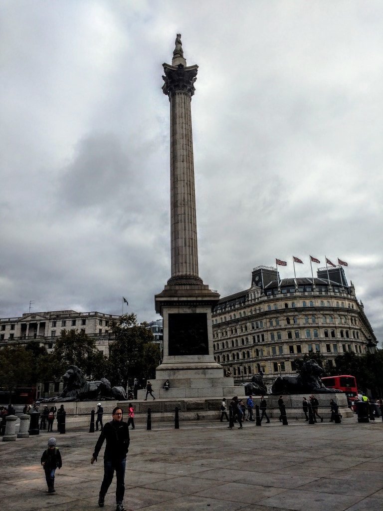 Trafalgar Square Lions and Trafalgar Square attractions