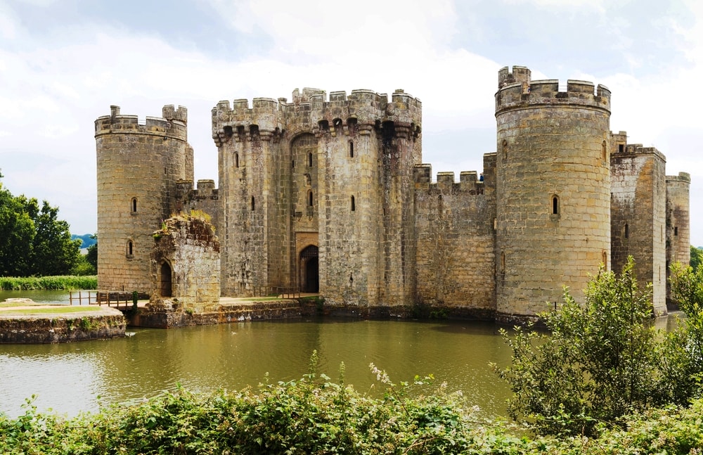 Ancient Bodiam castle in Sussex England UK