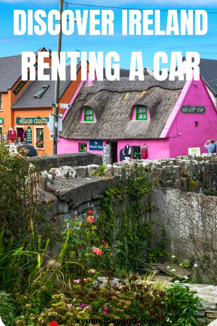 Exploring colorful Irish village charm with the freedom of renting a car in Ireland.